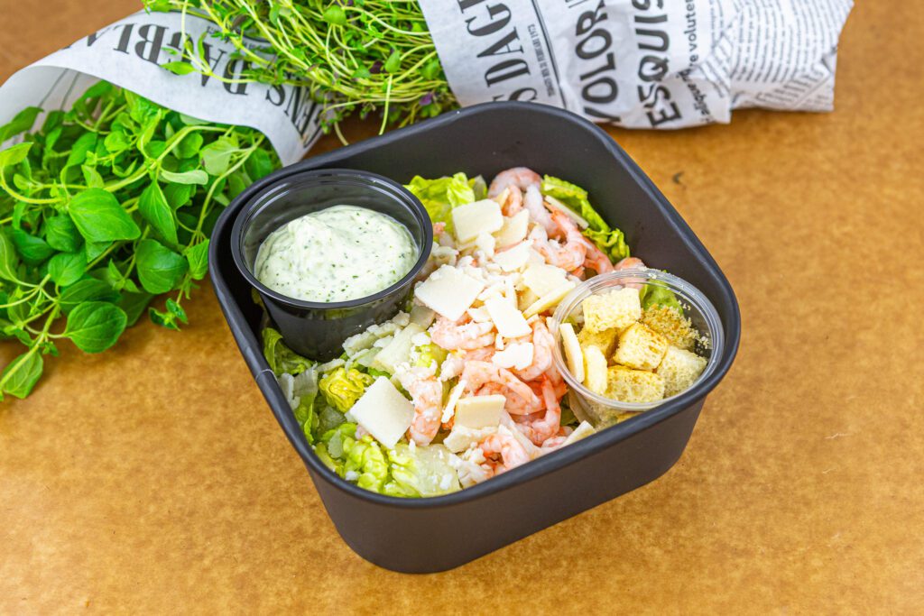 ceasarsallad med räkor